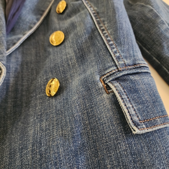 WHBM Denim Studio Blazer  Size 4 - Picture 5 of 13